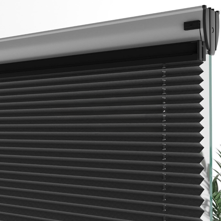 16 MM Touch Series Black Pleated Blind