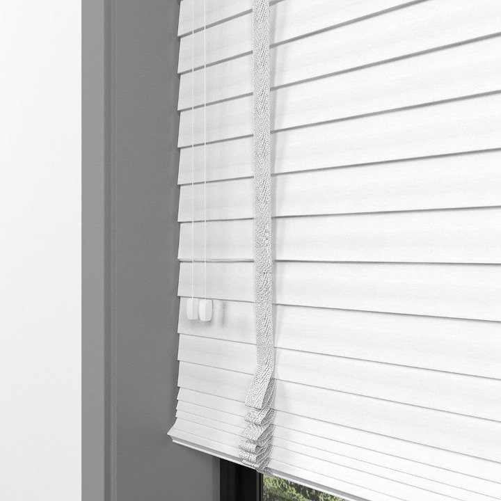 50mm White Bamboo Blinds