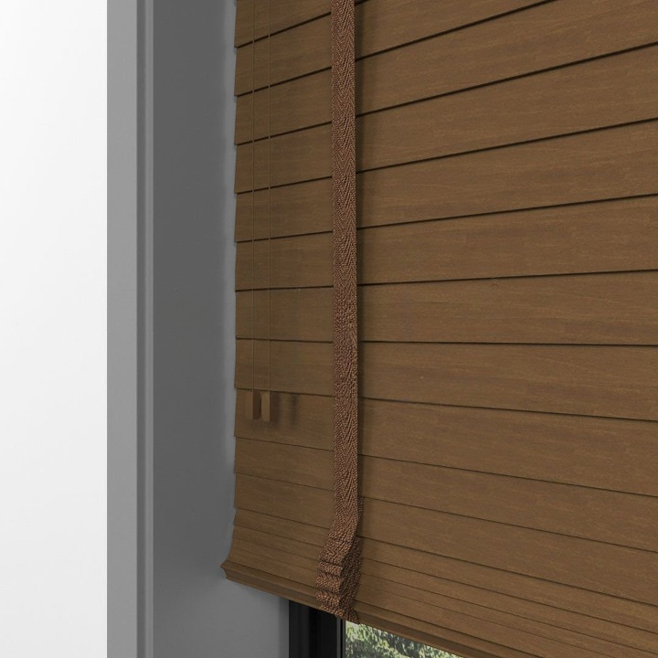 50mm Dark Oak Basswood Blinds