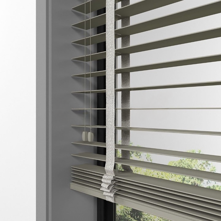 50mm Taupe Basswood Blinds