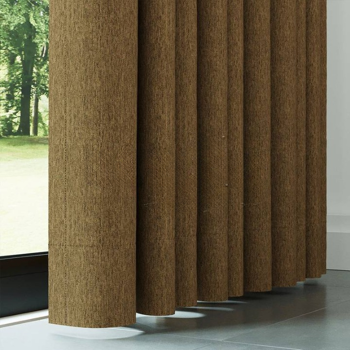 Apricot Crosshatch Linen Drapes
