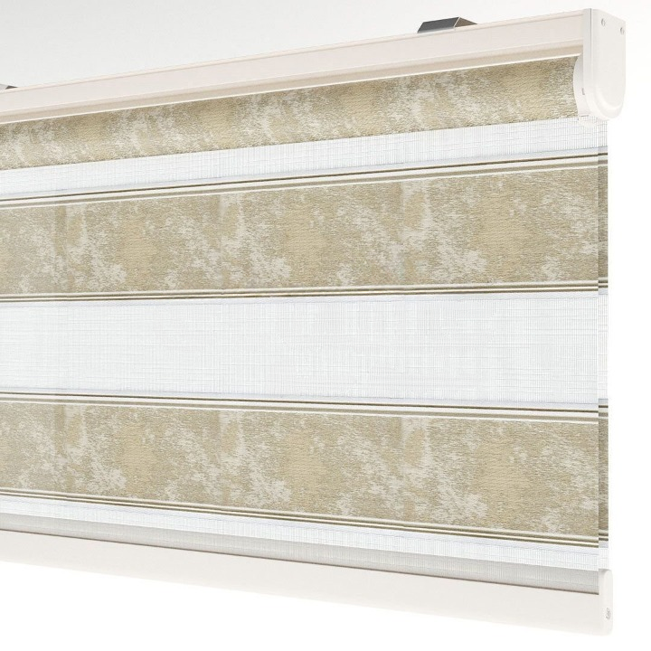 Gold Plain Zebra Roller Blind