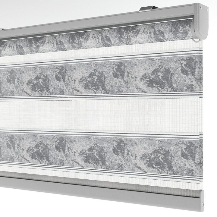 Grey Plain Zebra Roller Blind
