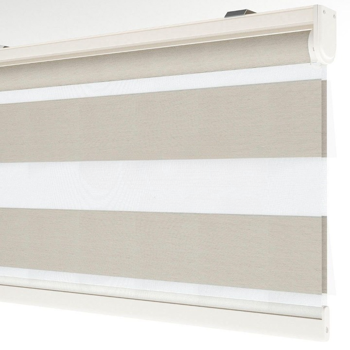 Latte Plain Zebra Roller Blind