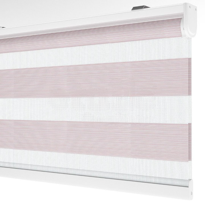 Pink Plain Zebra Roller Blind