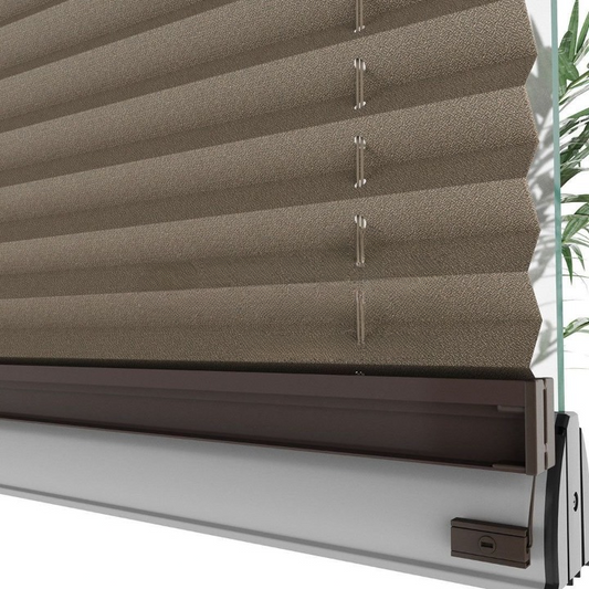 16 MM Blackout Brown Pleated Blind