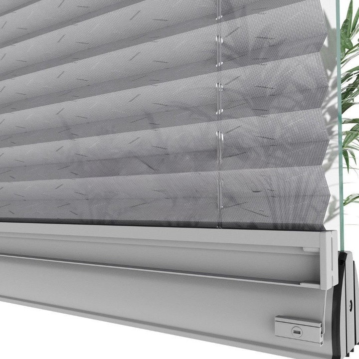 16 MM Grey Patterned Pleated Blind