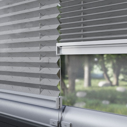 16 MM Grey Patterned Pleated Blind