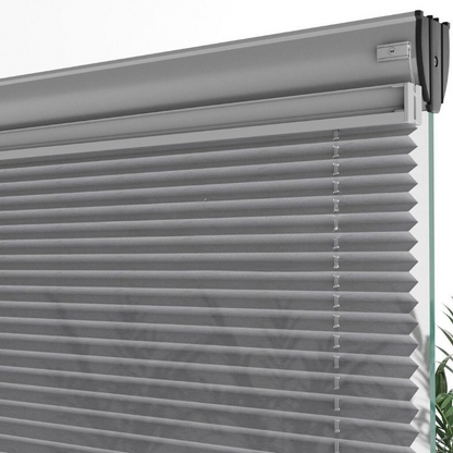 16 MM Grey Patterned Pleated Blind