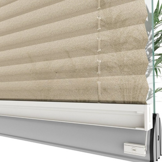 16 MM Beige New Patterned Pleated Blind