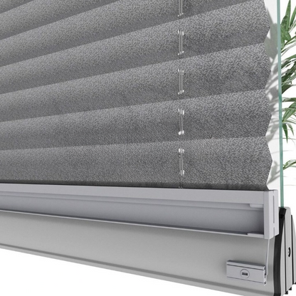 16 MM Grey New Patterned Pleated Blind
