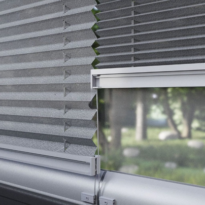 16 MM Grey New Patterned Pleated Blind