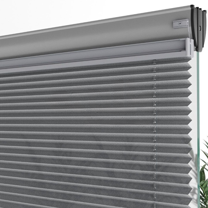 16 MM Grey New Patterned Pleated Blind