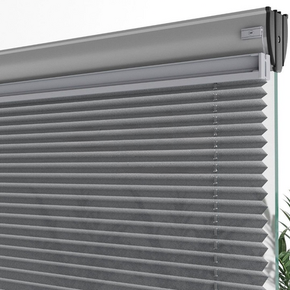16 MM Grey New Patterned Pleated Blind