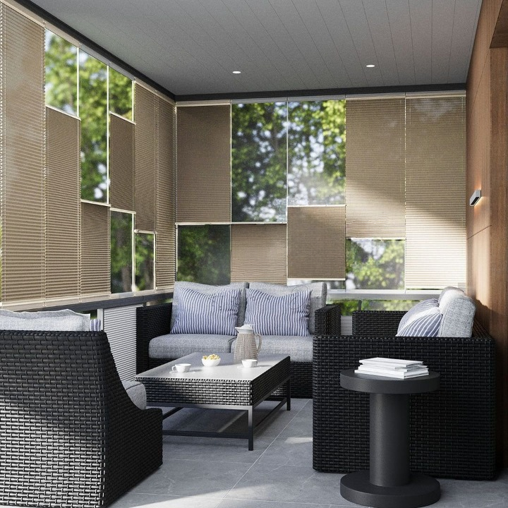 16 MM Touch Series Begie Pleated Blind
