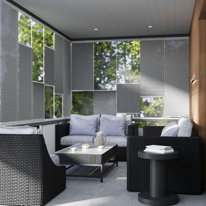 16 MM Touch Series Grey Pleated Blind