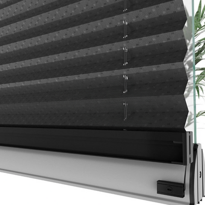 16 MM Touch Series Black Pleated Blind