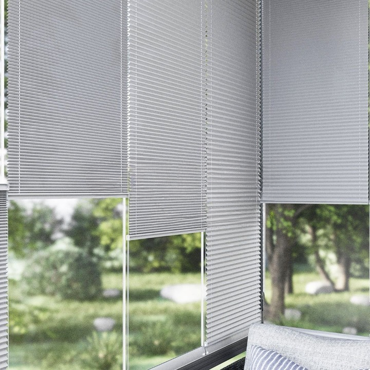 16 MM Diamond Series Grey Pleated Blind