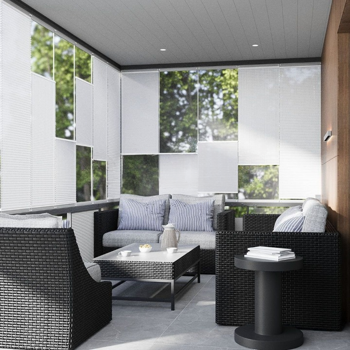 16 MM Diamond Series White Pleated Blind