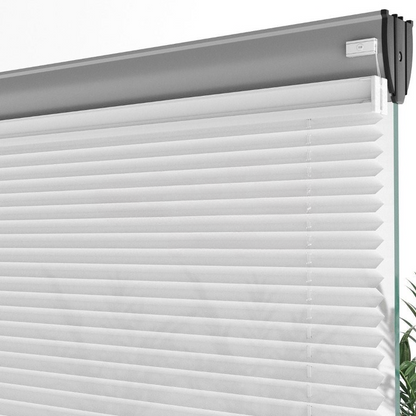 16 MM Diamond Series White Pleated Blind