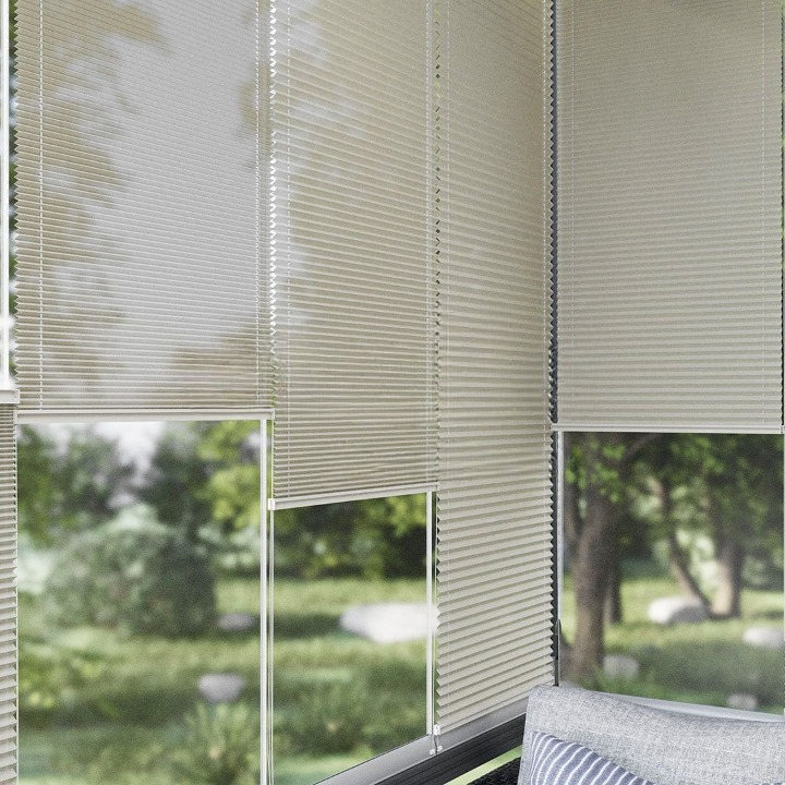 16 MM Diamond Series Off White Pleated Blind