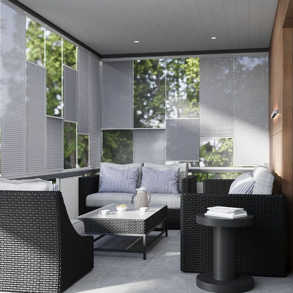 16 MM Diamond Series Grey Pleated Blind