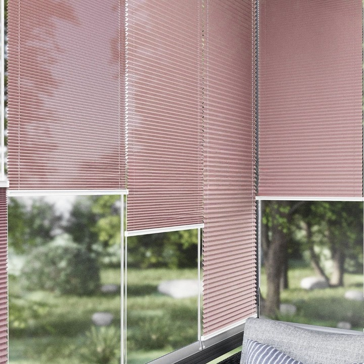 16 MM Diamond Series Pink Pleated Blind