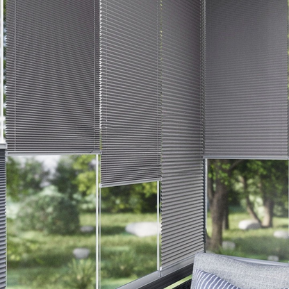 16 MM Grey Dimout Pleated Blind