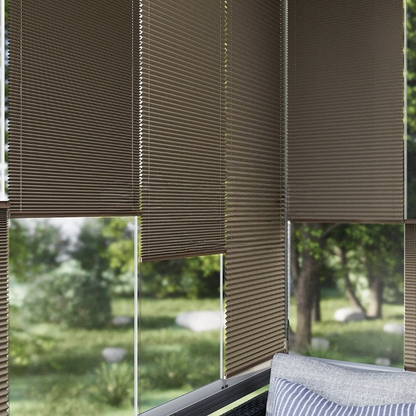 16 MM Brown Dimout Pleated Blind