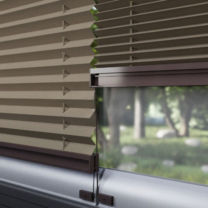 16 MM Brown Dimout Pleated Blind