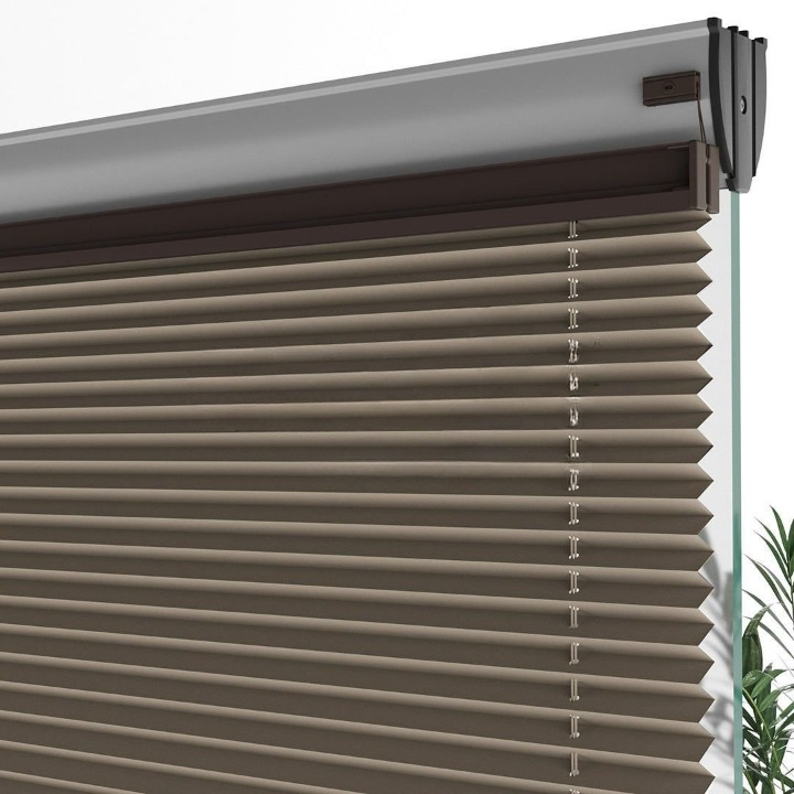 16 MM Brown Dimout Pleated Blind