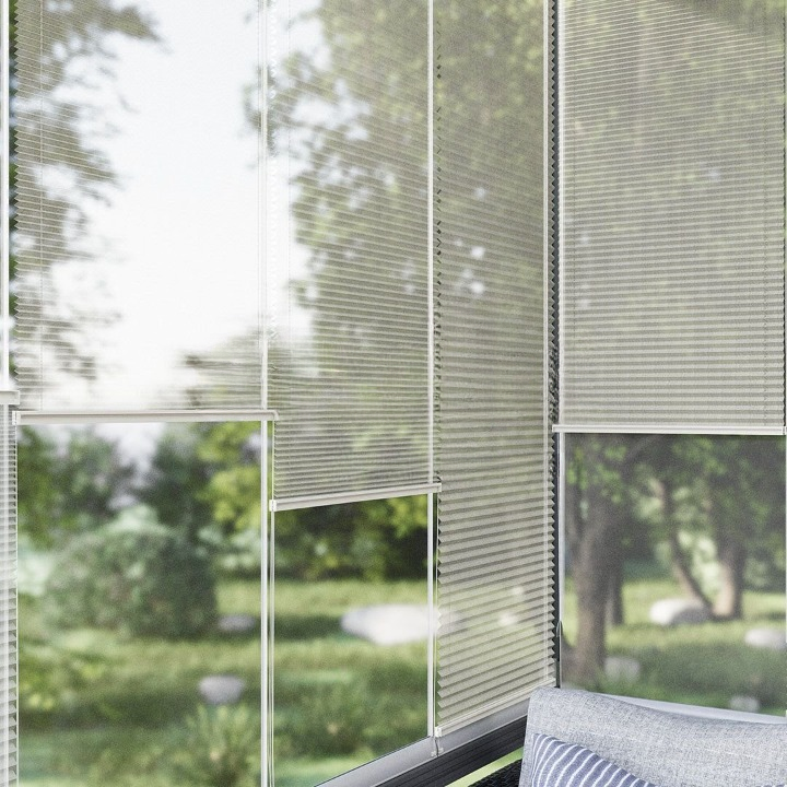 16 MM Cream Sheer Pleated Blind