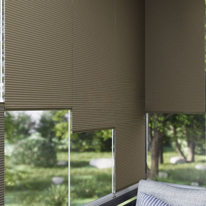 20 MM Honeycomb Brown Pleated Blind