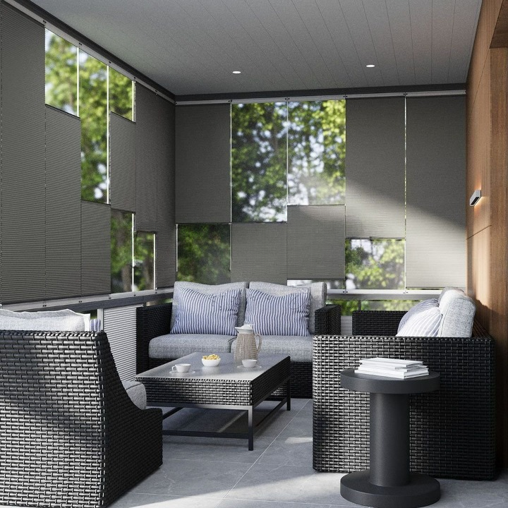 20 MM Honeycomb Dark Grey Pleated Blind