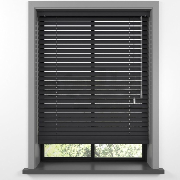 25mm Anthracite Basswood Blinds