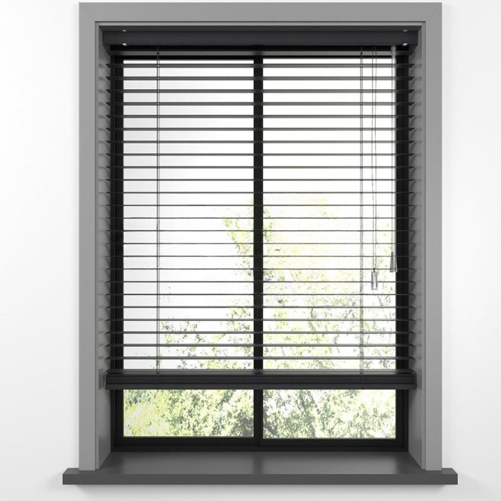 25mm Anthracite Basswood Blinds