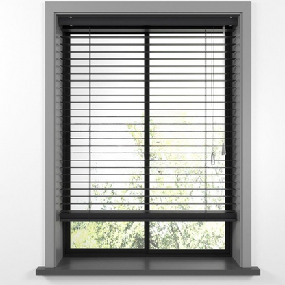 25mm Anthracite Basswood Blinds