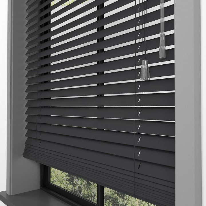 25mm Anthracite Basswood Blinds