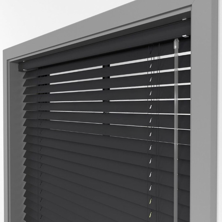25mm Anthracite Basswood Blinds