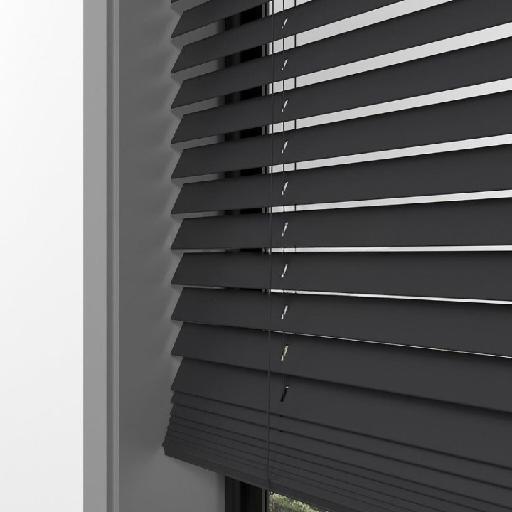 25mm Anthracite Basswood Blinds