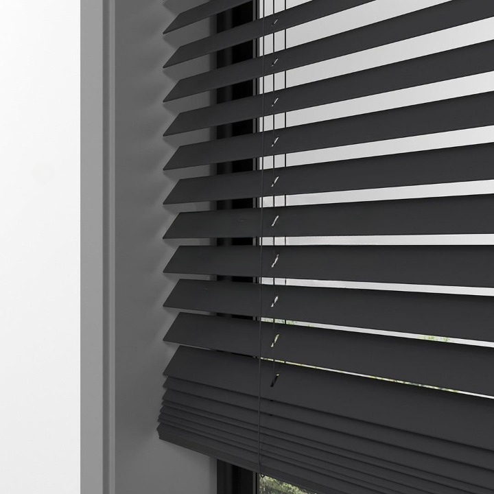 25mm Anthracite Basswood Blinds