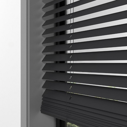 25mm Anthracite Basswood Blinds