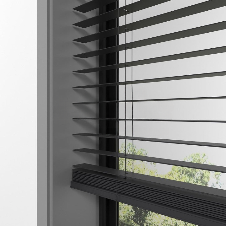 25mm Anthracite Basswood Blinds