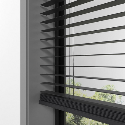 25mm Anthracite Basswood Blinds