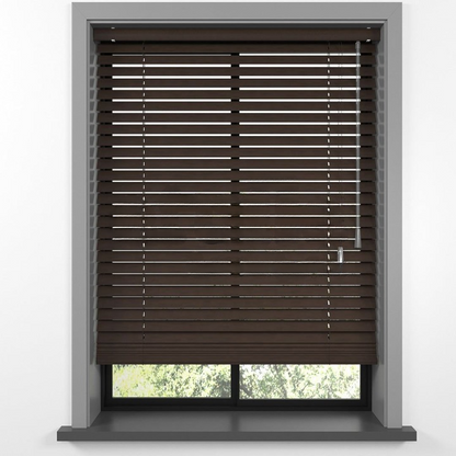 25mm Walnut Basswood Blinds
