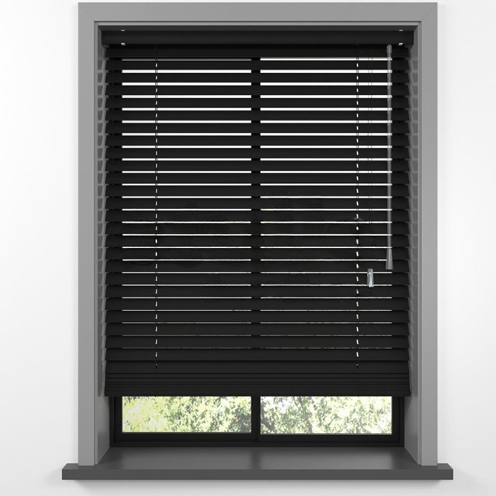 25mm Black Basswood Blinds