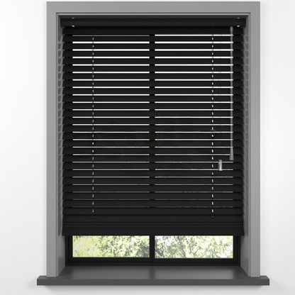 25mm Black Basswood Blinds