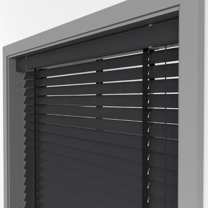 35mm Anthracite Basswood Blinds
