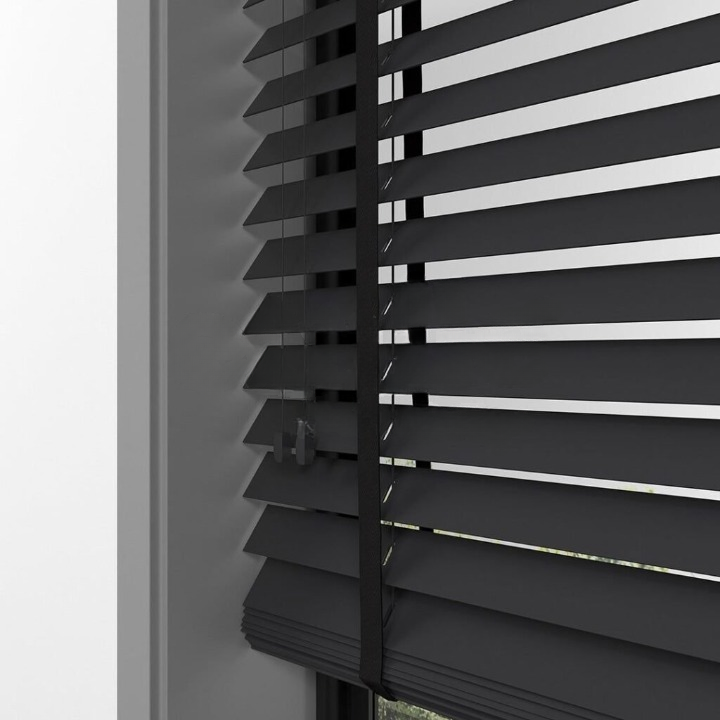 35mm Anthracite Basswood Blinds