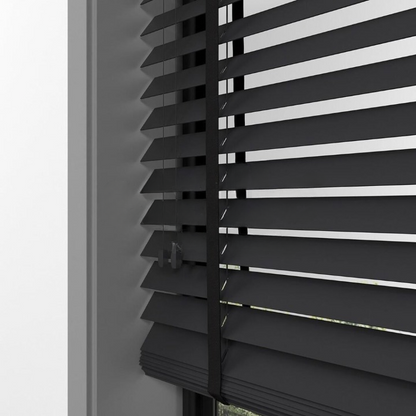 35mm Anthracite Basswood Blinds